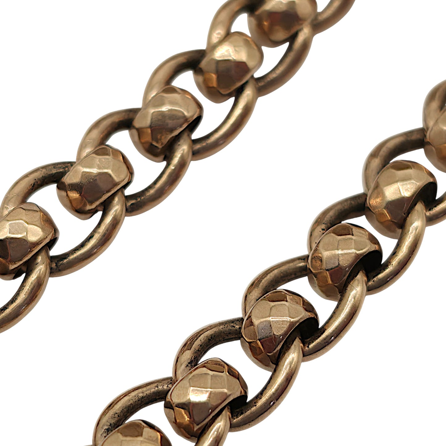 Antique 9ct Rose Gold Bracelet With Rolling Links c.1900 L 21.2 cm 13.2 g.