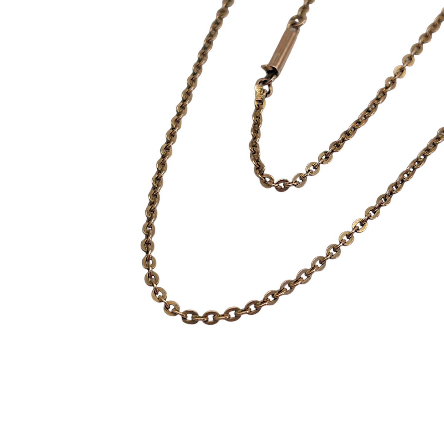 Antique 9ct Rose Gold Cable Link Chain c.1900 L 42.0 cm 3.5 g.