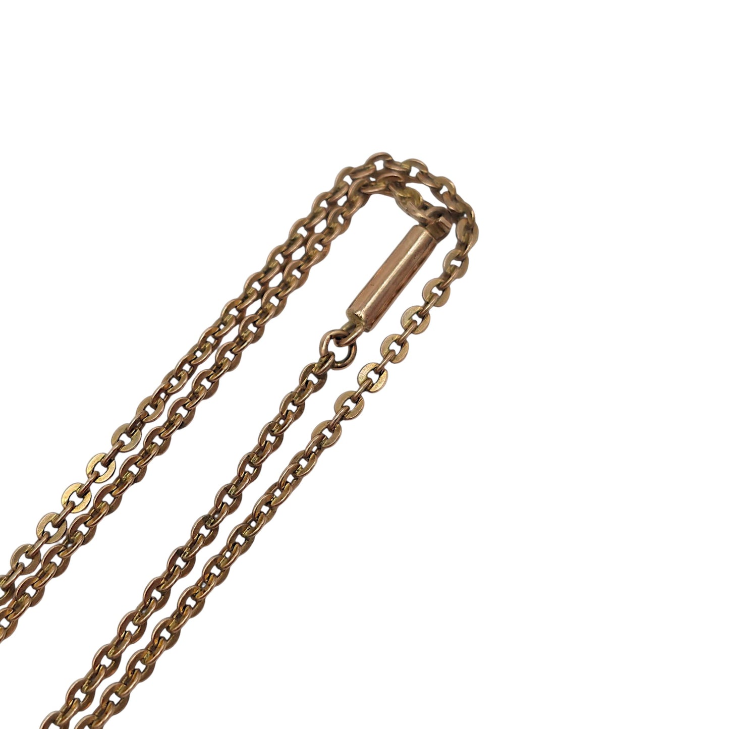 Antique 9ct Rose Gold Cable Link Chain c.1900 L 42.0 cm 3.5 g.