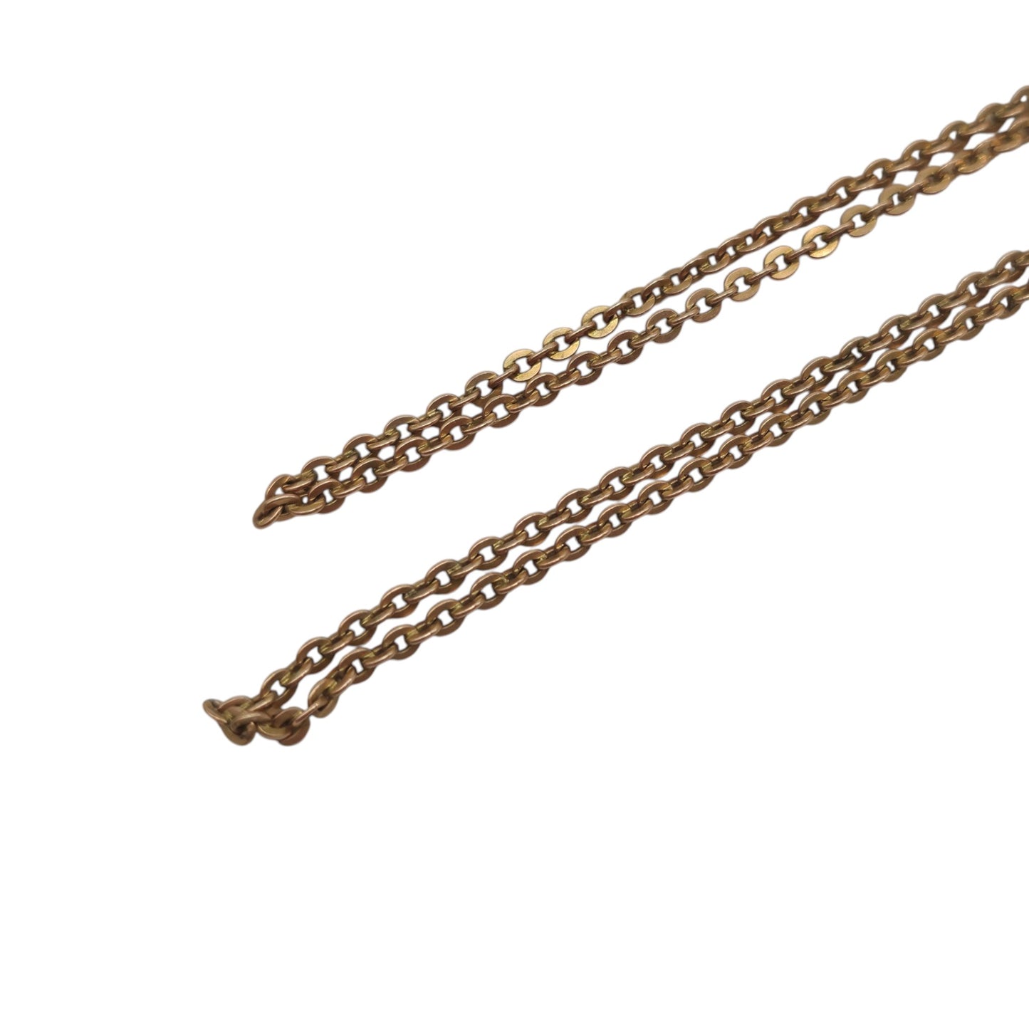 Antique 9ct Rose Gold Cable Link Chain c.1900 L 42.0 cm 3.5 g.