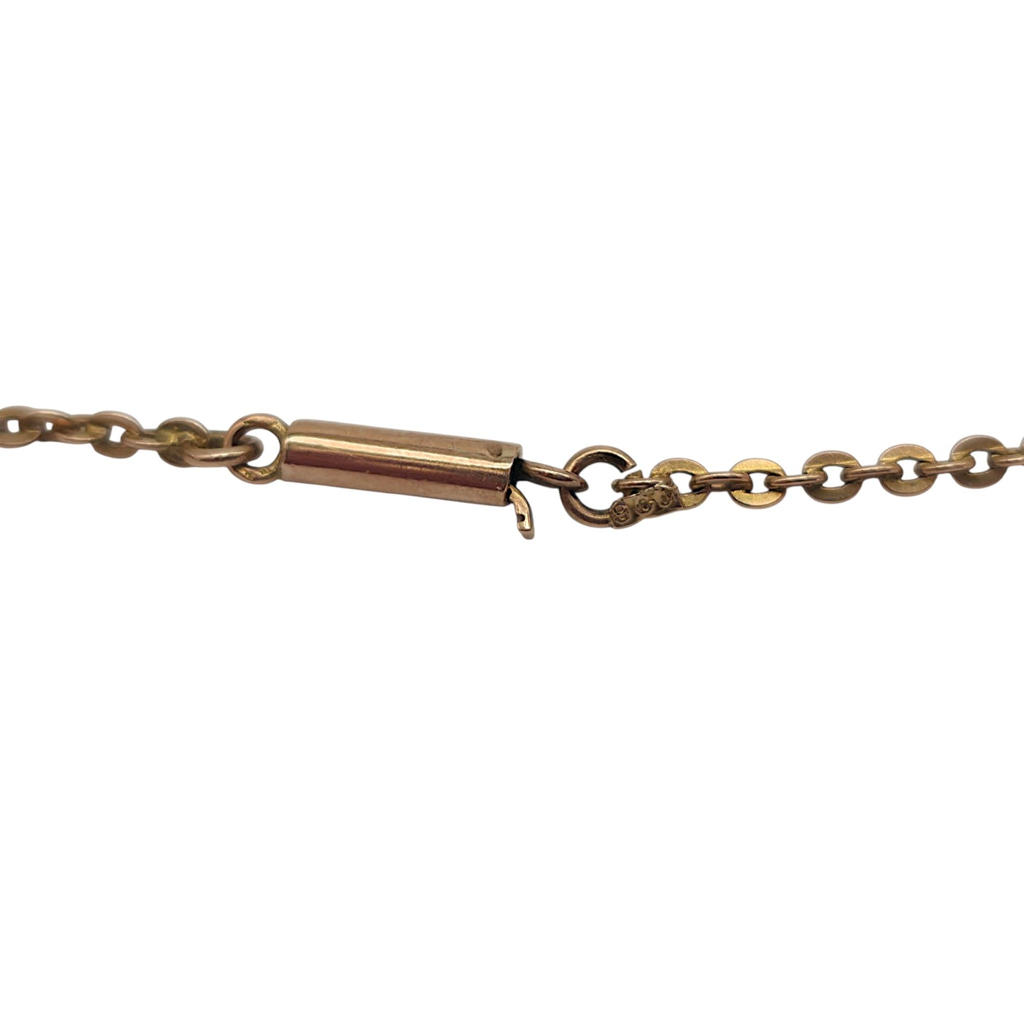 Antique 9ct Rose Gold Cable Link Chain c.1900 L 42.0 cm 3.5 g.