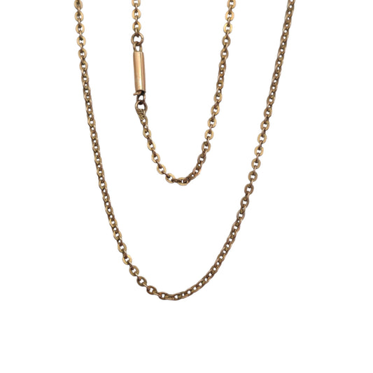 Antique 9ct Rose Gold Cable Link Chain c.1900 L 42.0 cm 3.5 g.
