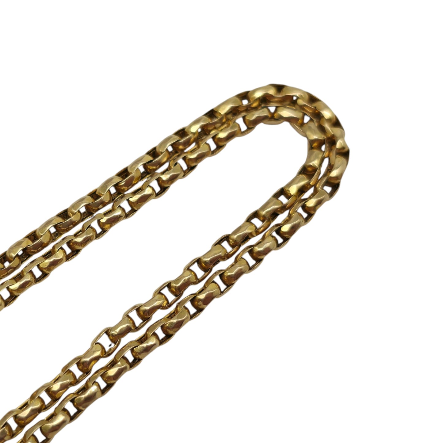 Antique 9ct Yellow Gold Chain With Barrel Clasp c.1900 L 44.4 cm 7.9 g.