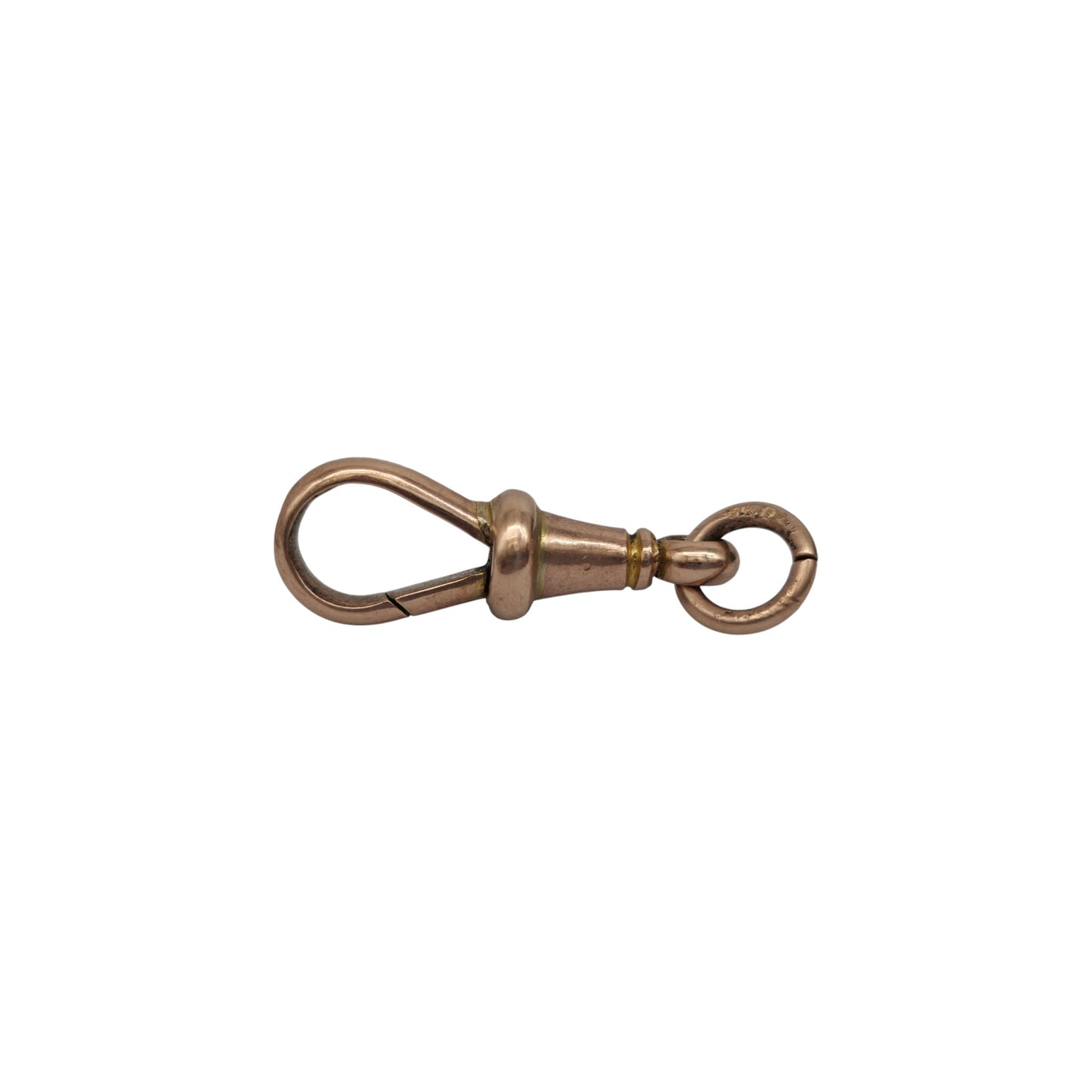 Antique 9ct 375 Rose Gold Dog Clip c.1900 L 2.2 cm 2.4 g.