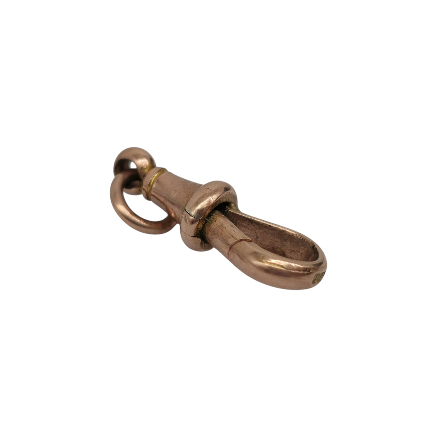 Antique 9ct 375 Rose Gold Dog Clip c.1900 L 2.2 cm 2.4 g.