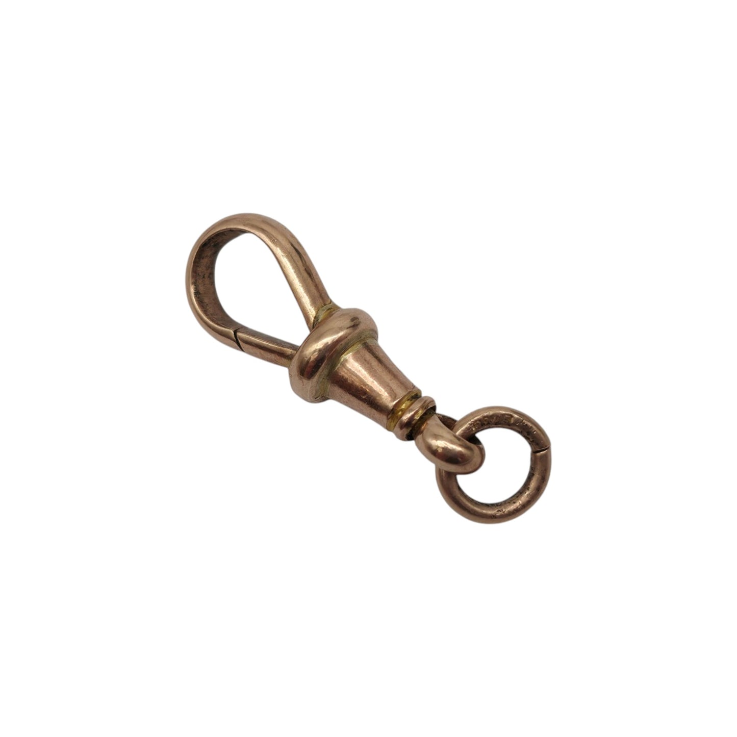 Antique 9ct 375 Rose Gold Dog Clip c.1900 L 2.2 cm 2.4 g.