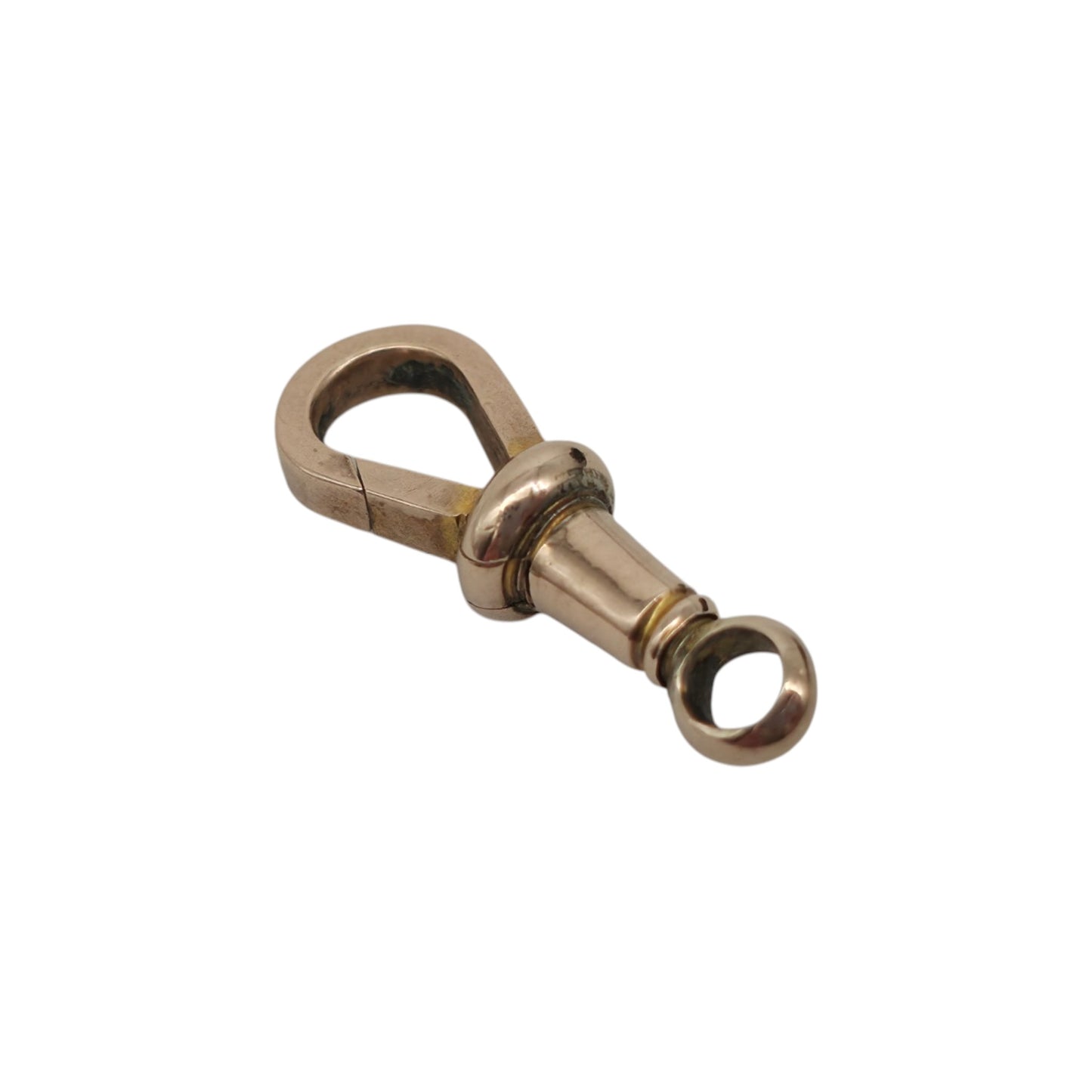 Antique 9ct Rose Gold Swivel Dog Clip c.1900 L 2.0 cm 1.5 g.