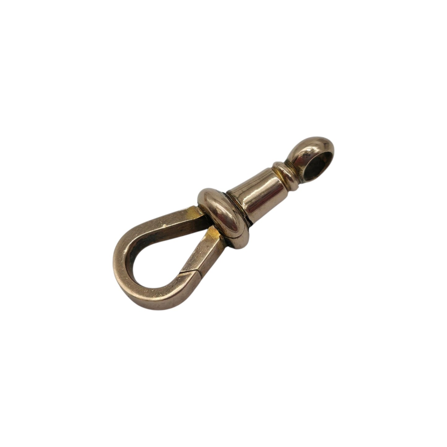Antique 9ct Rose Gold Swivel Dog Clip c.1900 L 2.0 cm 1.5 g.
