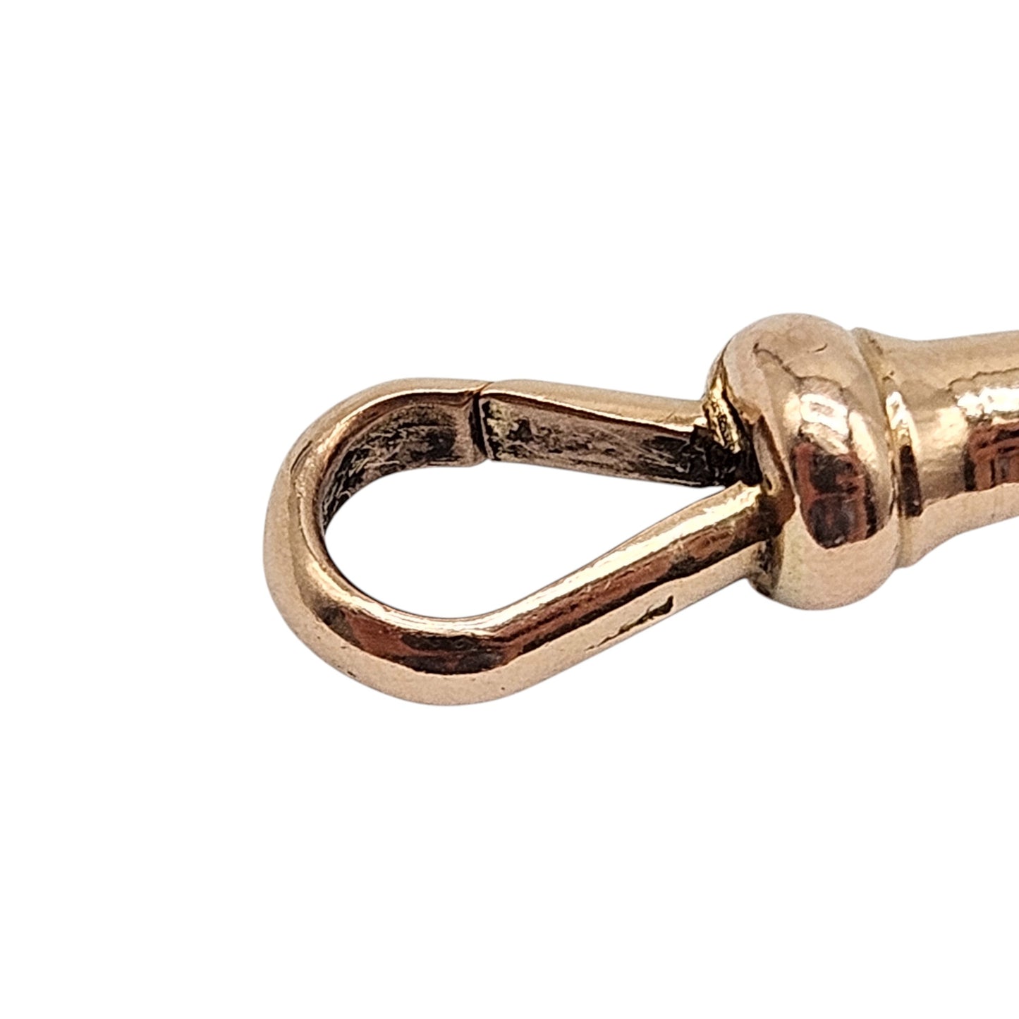 Antique 9ct 375 Rose Gold Swivel Dog Clip c.1900 L 2.2 cm 2.2 g.