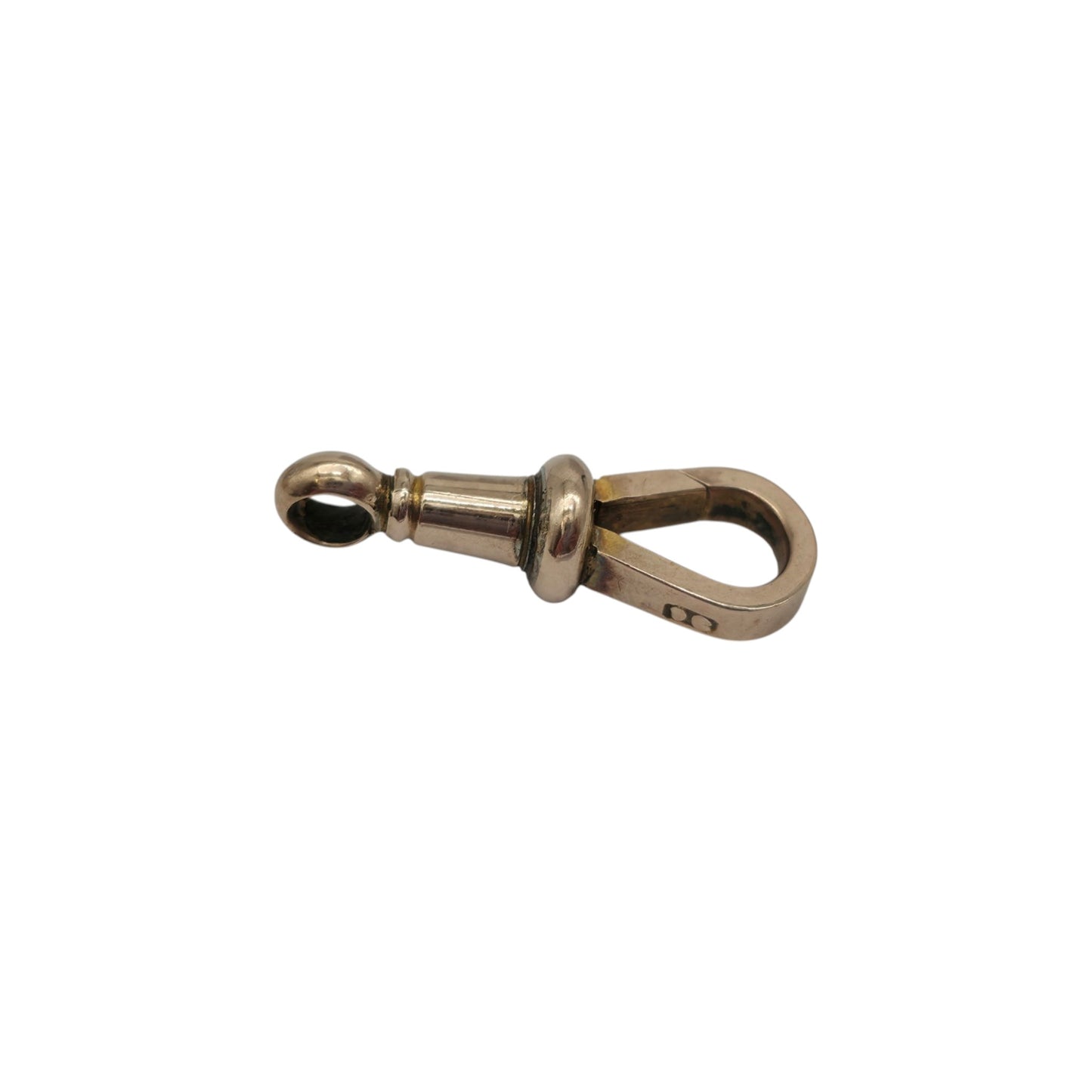 Antique 9ct Rose Gold Swivel Dog Clip c.1900 L 2.0 cm 1.5 g.