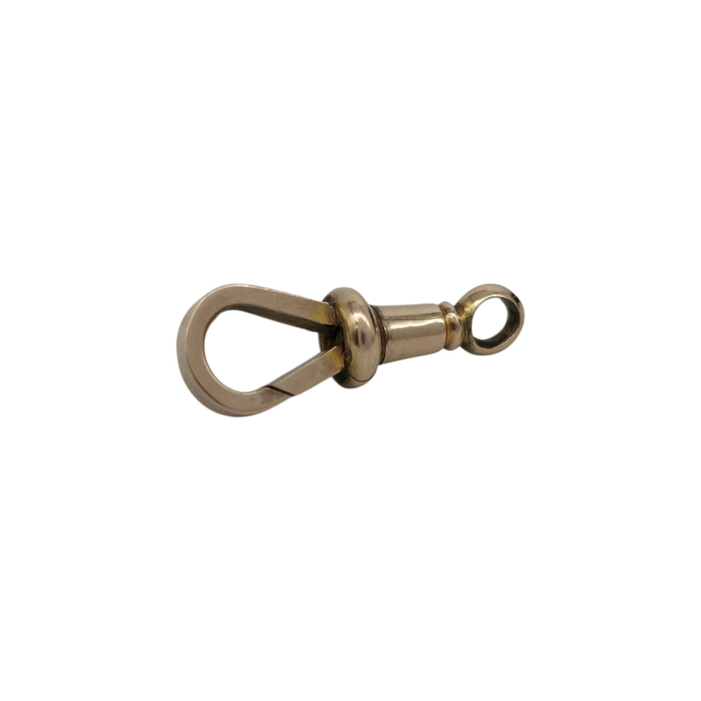 Antique 9ct Rose Gold Swivel Dog Clip c.1900 L 2.0 cm 1.5 g.