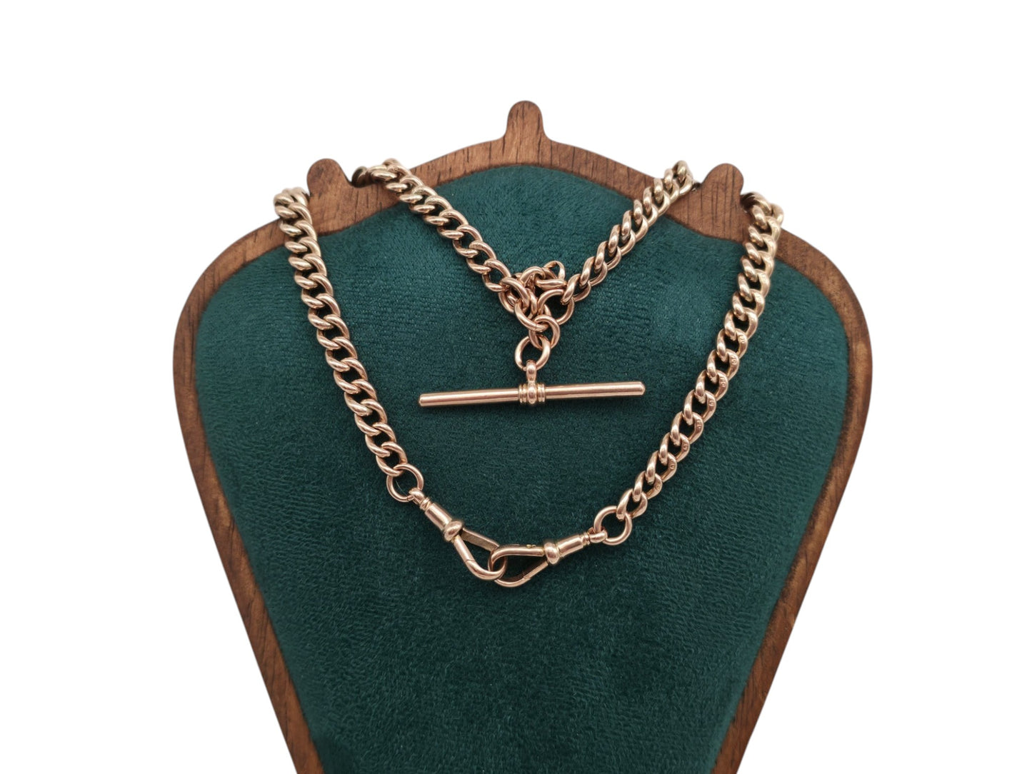 Antique 9ct Rose Gold Double Albert Chain c.1900 L 39.3 cm 24.5 g.