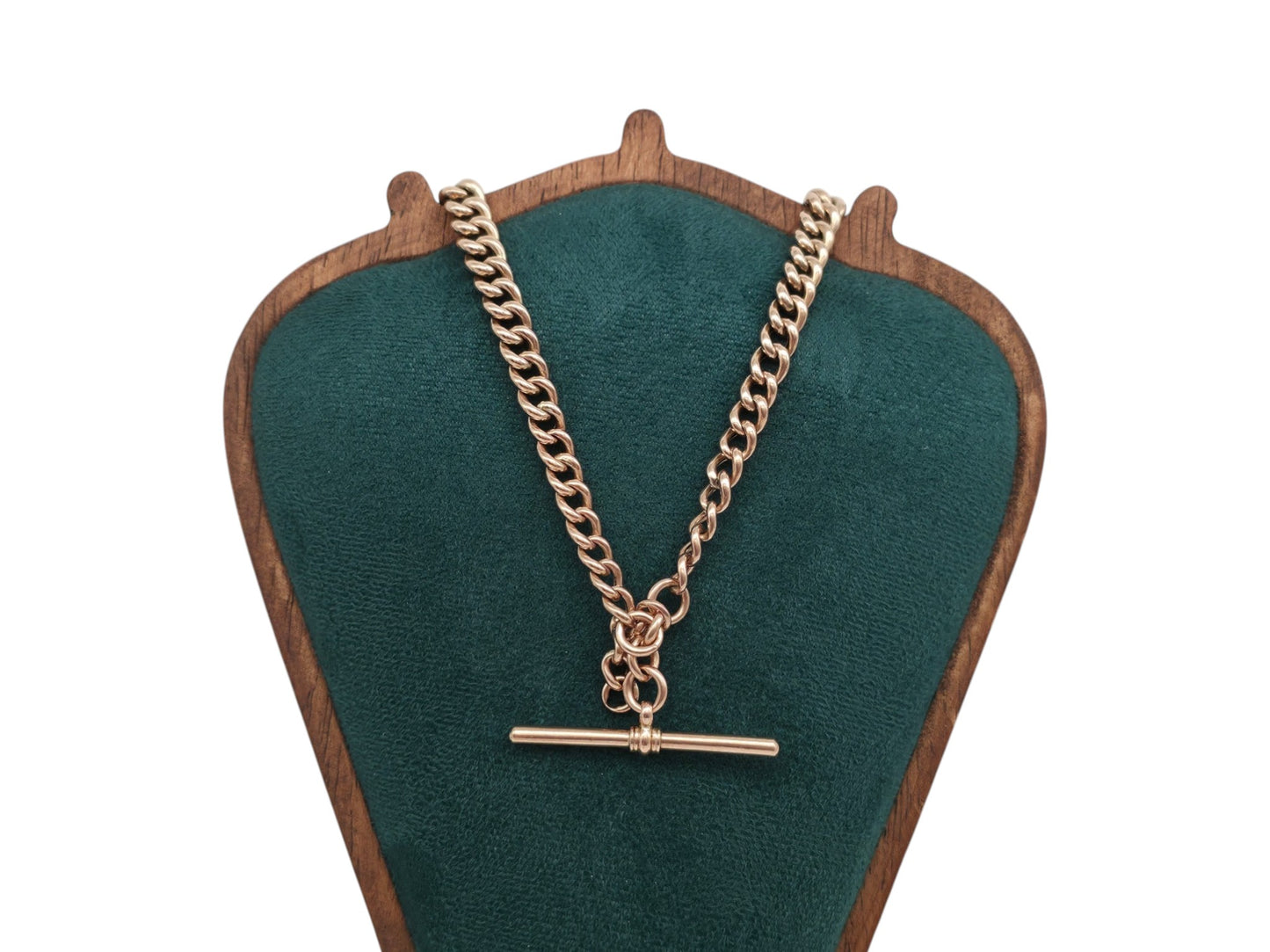 Antique 9ct Rose Gold Double Albert Chain c.1900 L 39.3 cm 24.5 g.