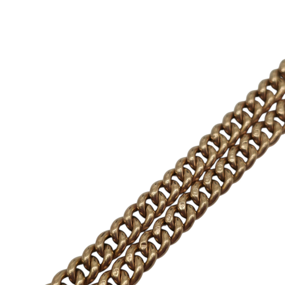 Antique 9ct Rose Gold Double Albert Chain c.1910 L 38.2 cm 15.8 g.