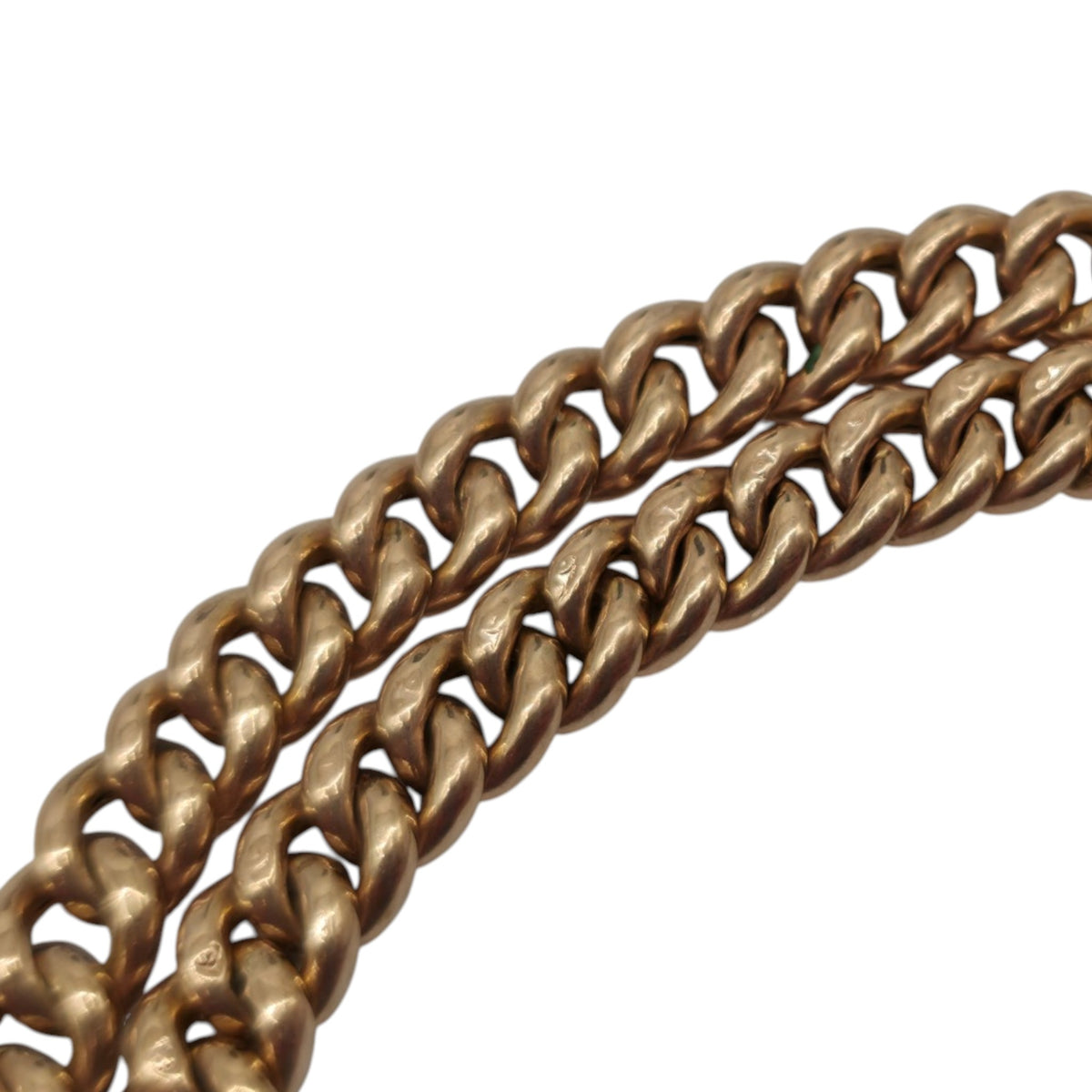 Antique 9ct Rose Gold Double Albert Chain c.1910 L 38.2 cm 15.8 g.