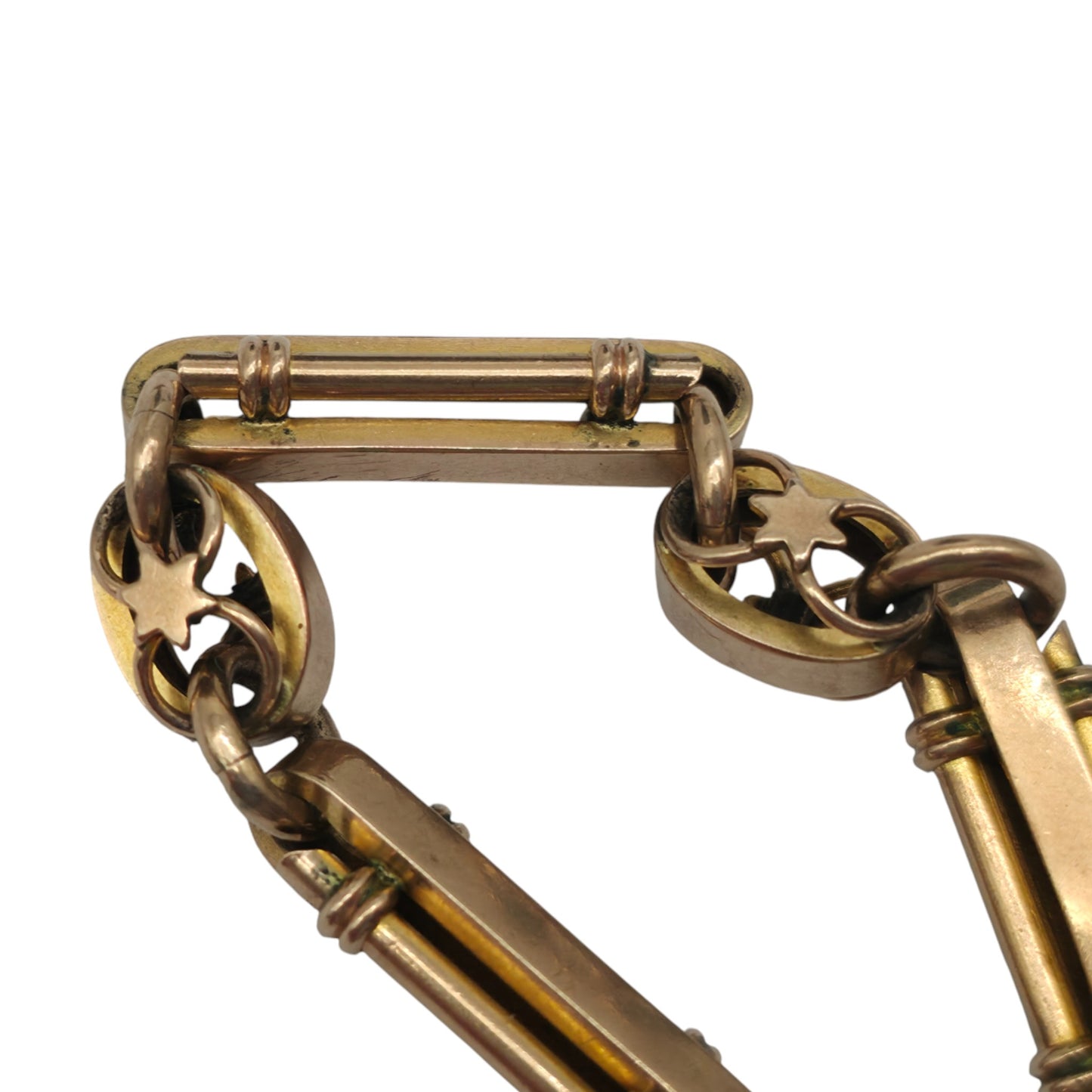 Antique 9ct Rose Gold Double Albert Chain c.1900 L 36.5 cm 31.0 g.