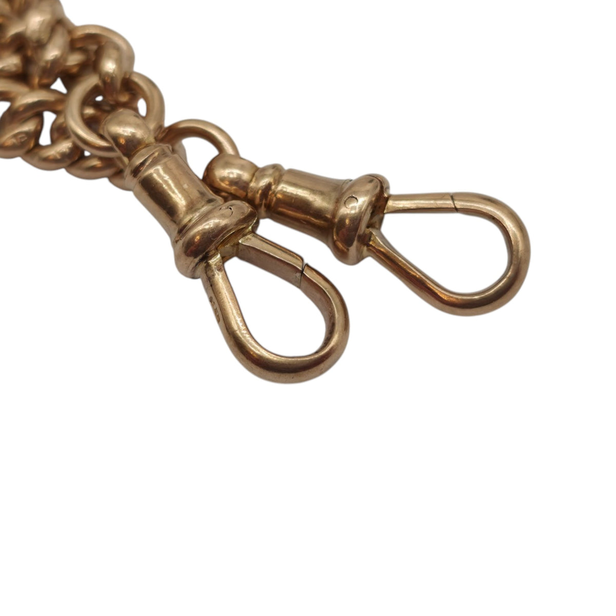 Antique 9ct Rose Gold Double Albert Chain c.1910 L 38.2 cm 15.8 g.