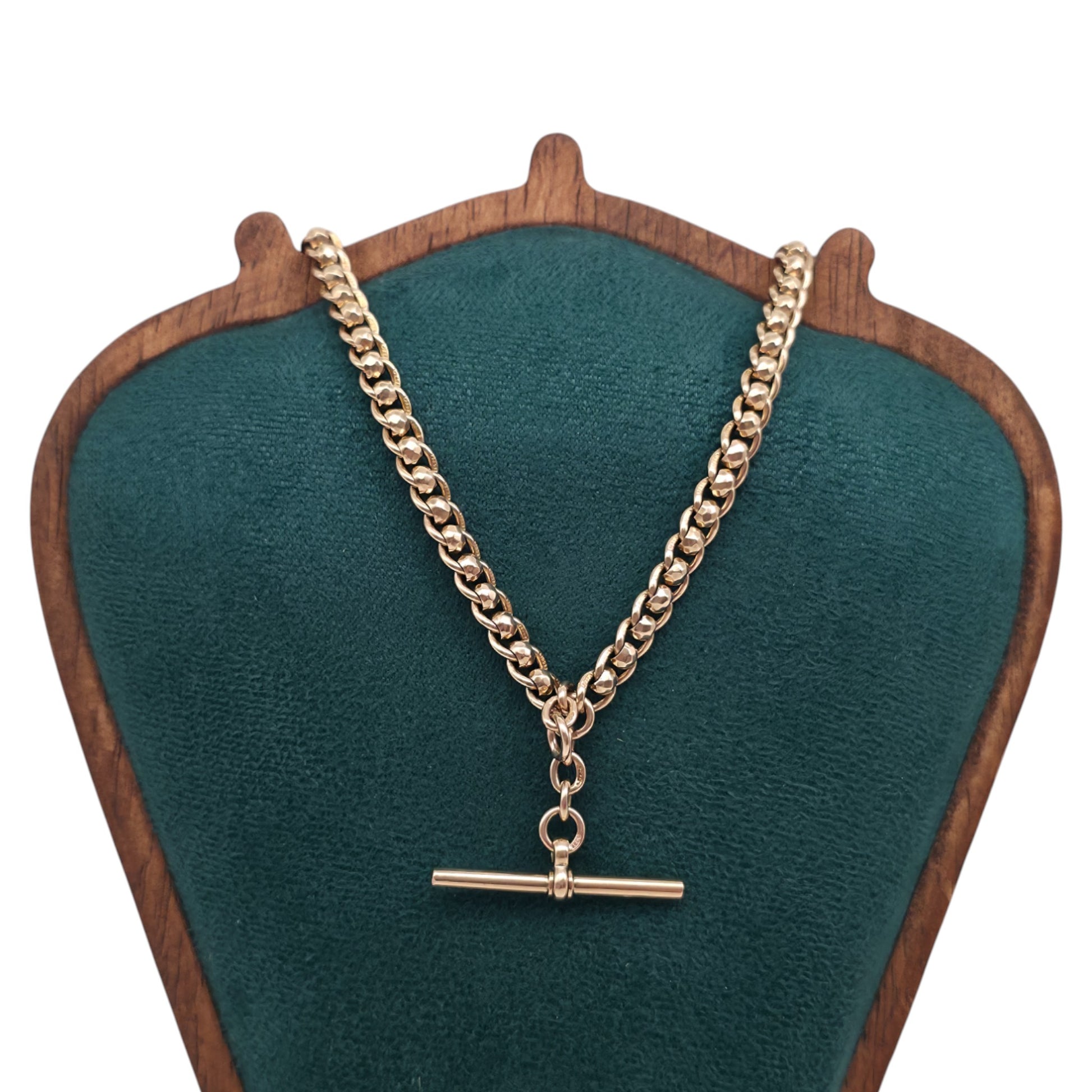 antique 9ct gold Double Albert Chain with Rolling Links.
