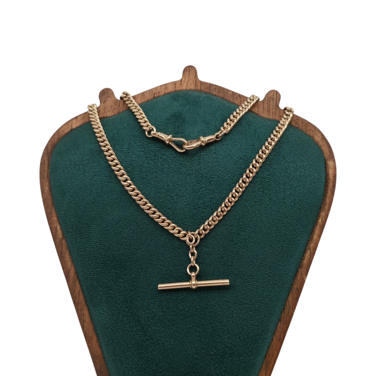 Antique 9ct Rose Gold Double Albert Chain c.1910 L 38.2 cm 15.8 g.