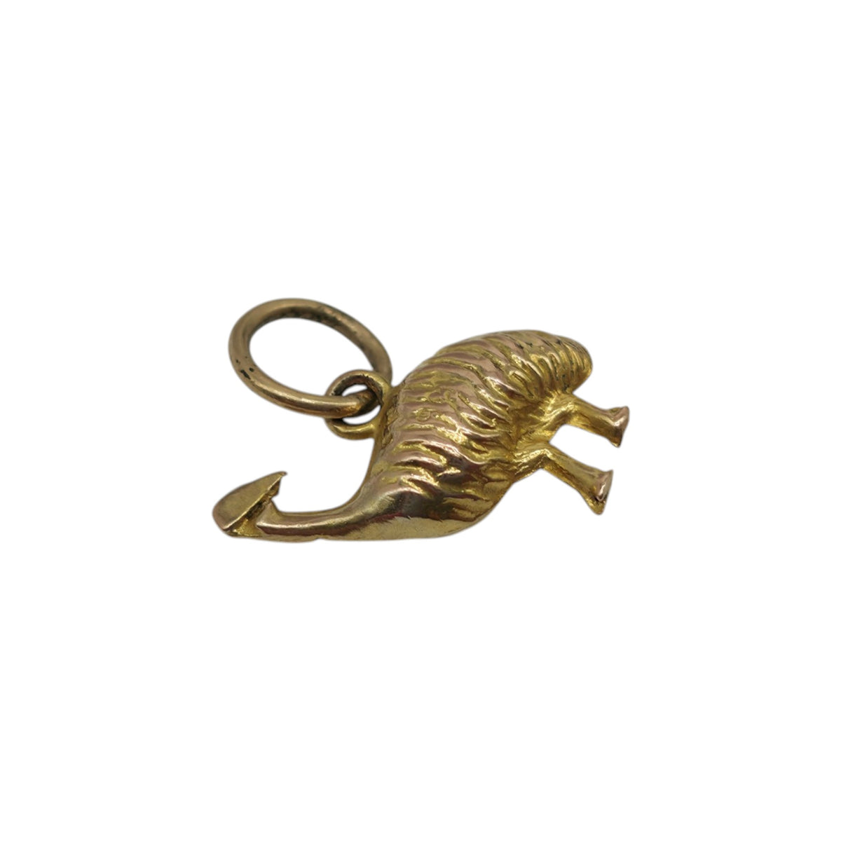 Antique 9ct Yellow Gold Emu Bird Charm c.1900 L 1.2 cm 0.5 g.