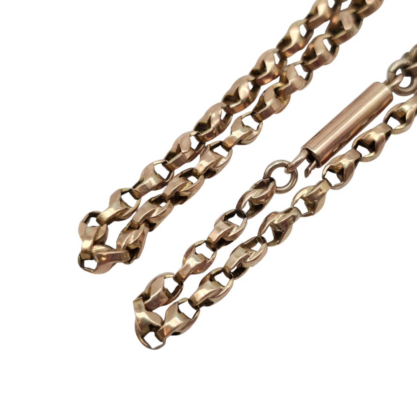 Antique 9ct Gold Chain With Barrel Clasp c.1900 L 55.7 cm 9.0 g.