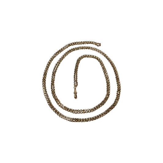 Antique 9ct Rose Gold Guard Chain c.1900 L 162 cm 32.9 g.