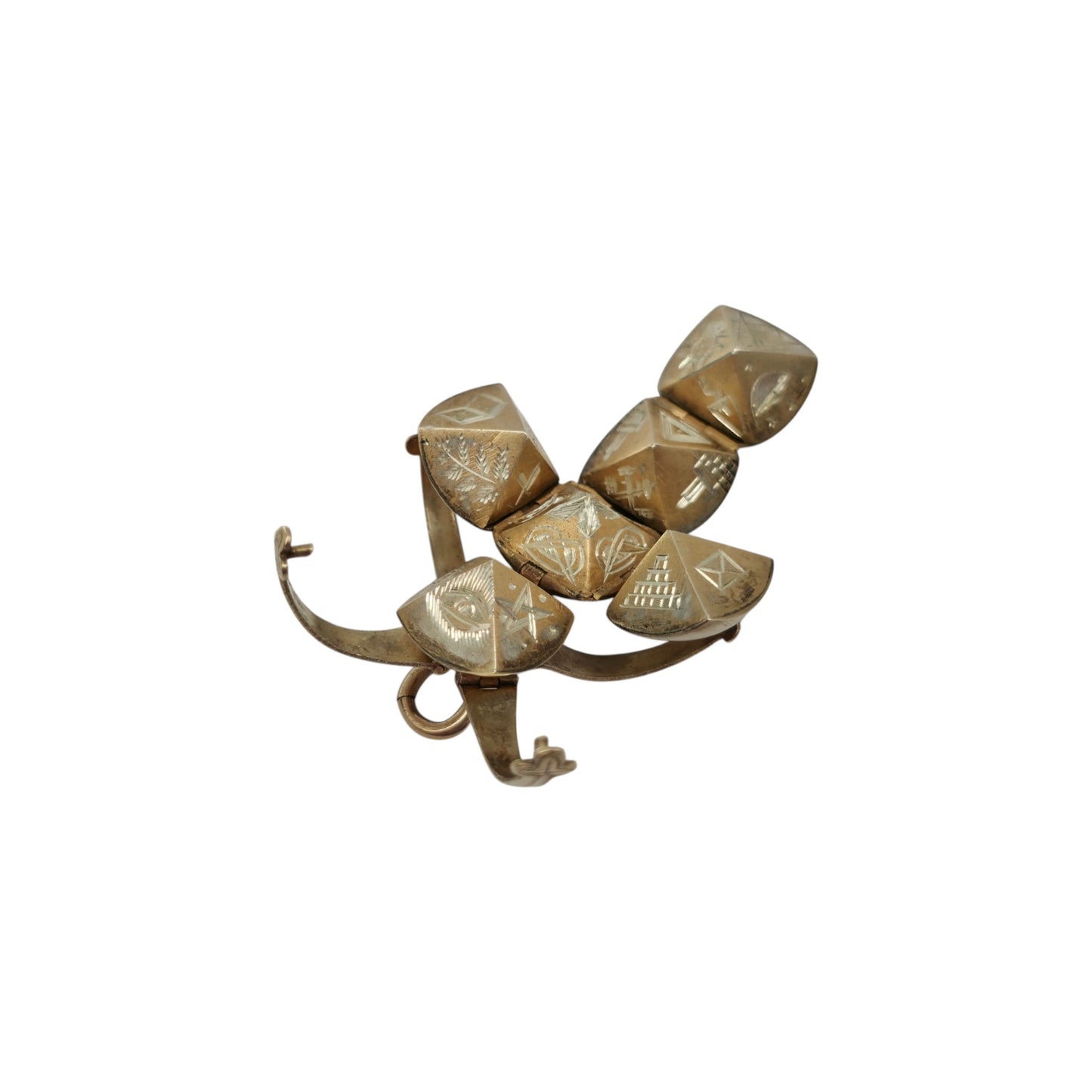 Antique 9ct Gold & Silver Masonic Ball Pendant c.1900, 11.8 g.