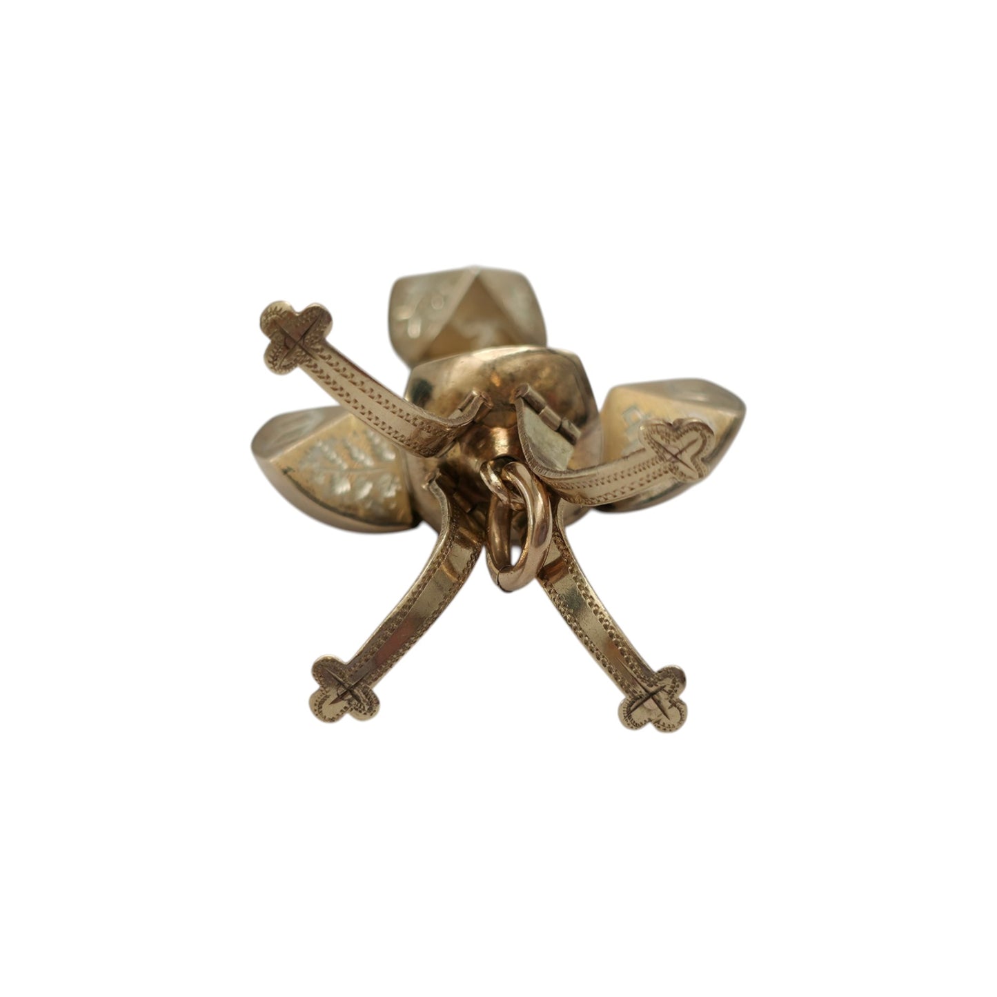 Antique 9ct Gold & Silver Masonic Ball Pendant c.1900, 11.8 g.