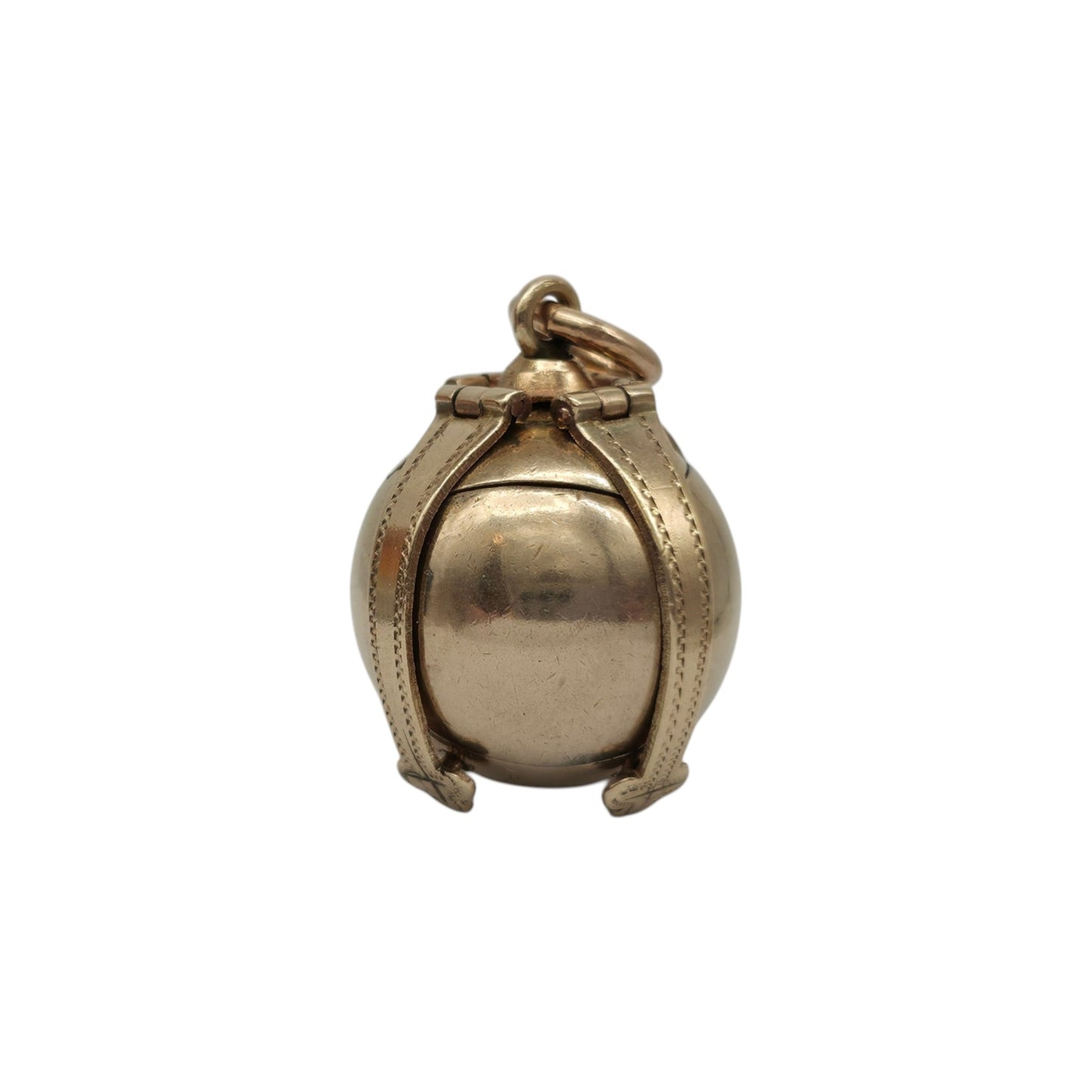 Antique 9ct Gold & Silver Masonic Ball Pendant c.1900, 11.8 g.