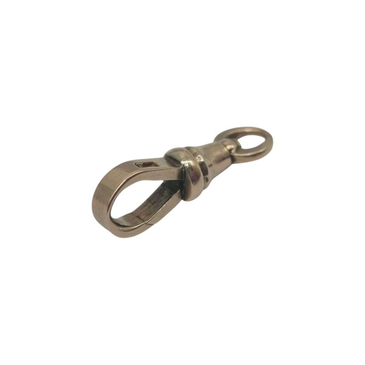 Antique 9ct Rose Gold Swivel Dog Clip c.1900 L 2.5 cm 2.9 g.