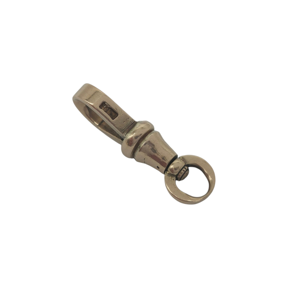 Antique 9ct Rose Gold Swivel Dog Clip c.1900 L 2.5 cm 2.9 g.