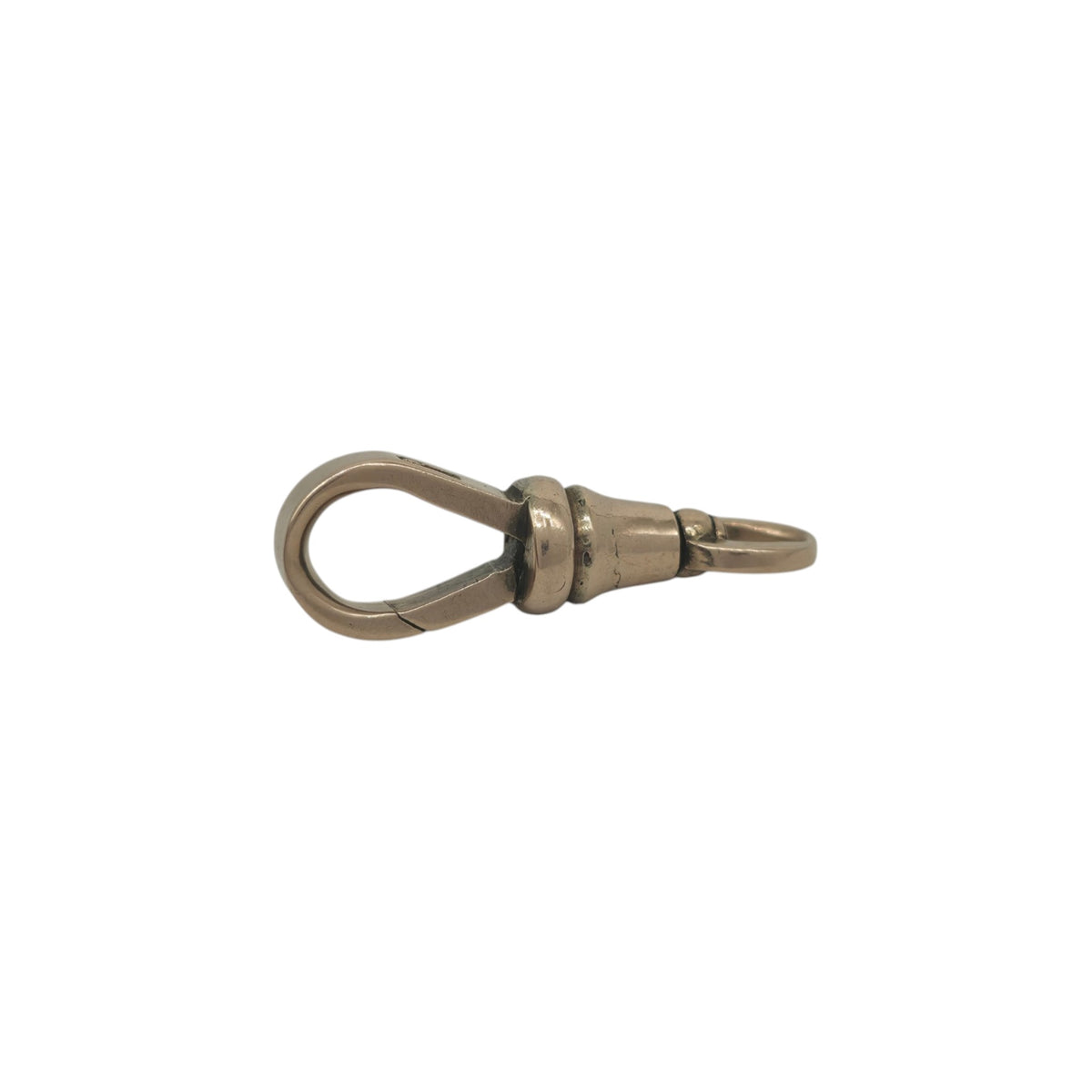 Antique 9ct Rose Gold Swivel Dog Clip c.1900 L 2.5 cm 2.9 g.