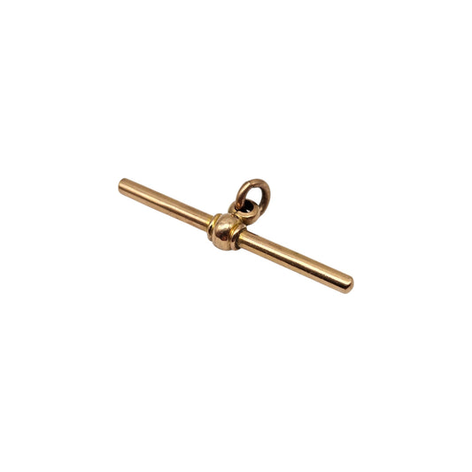 Antique 9ct 375 Rose Gold T-Bar c.1900 L 3.6 cm 3.2 g.