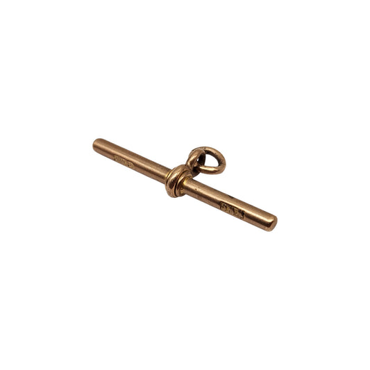 Antique 9ct 375 Rose Gold T-Bar c.1900 L 3.4 cm 3.1 g.