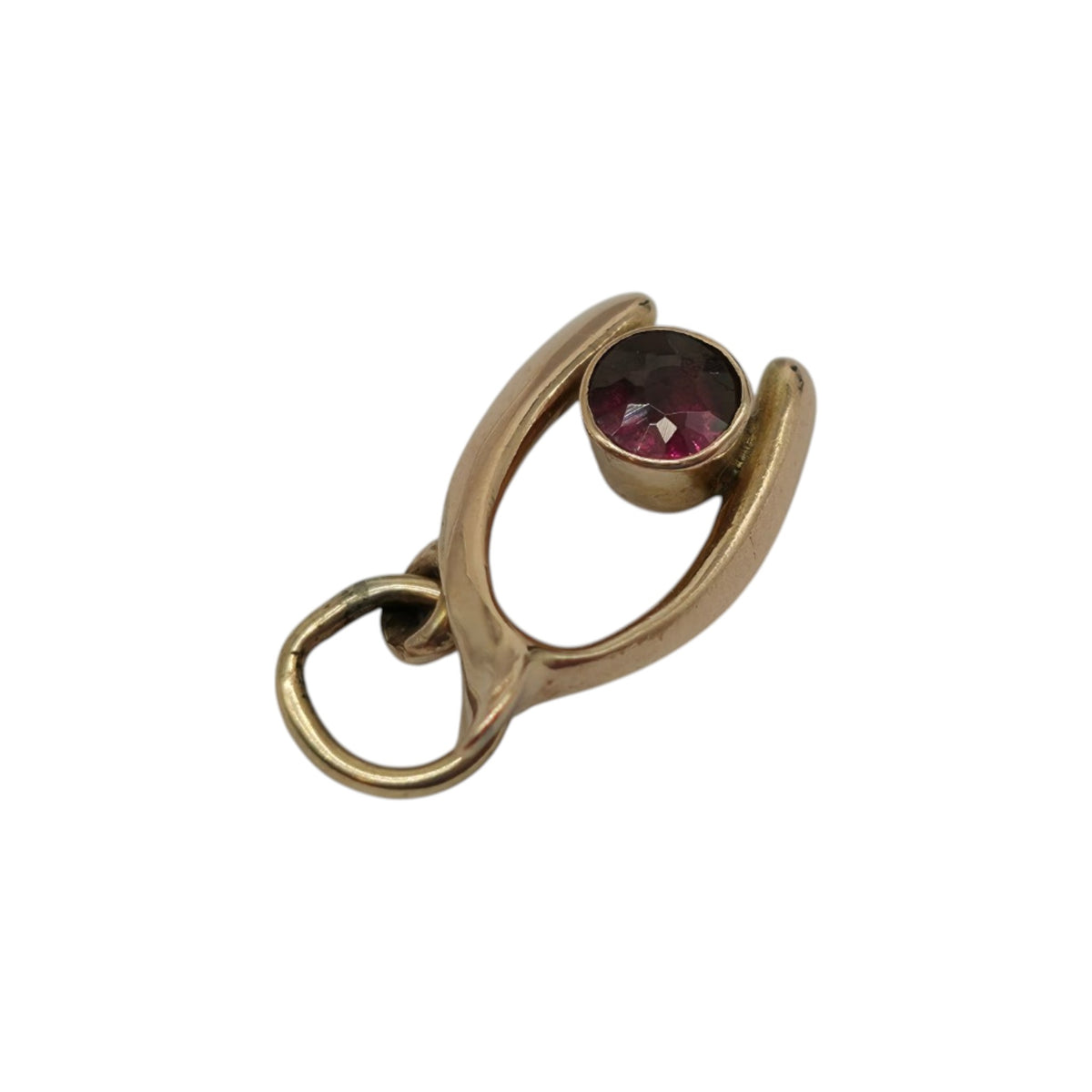 Petite 9ct Rose Gold Wishbone Charm L 1.3 cm 0.5 g.