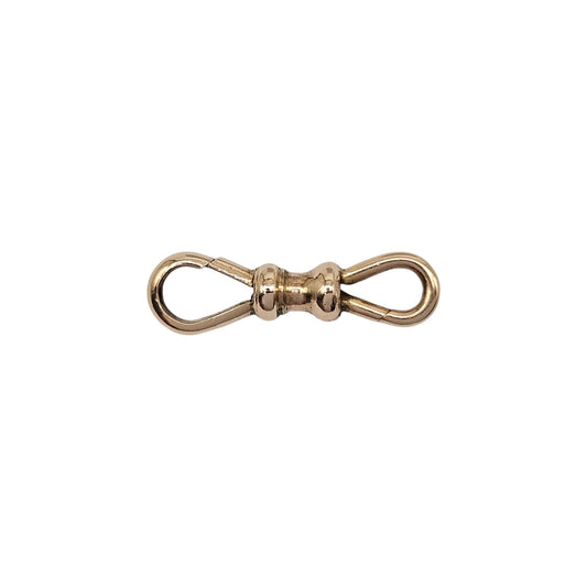 Scarce Antique 9ct Rose Gold Double Dog Clip c.1900 L 2.2 cm 1.5 g.