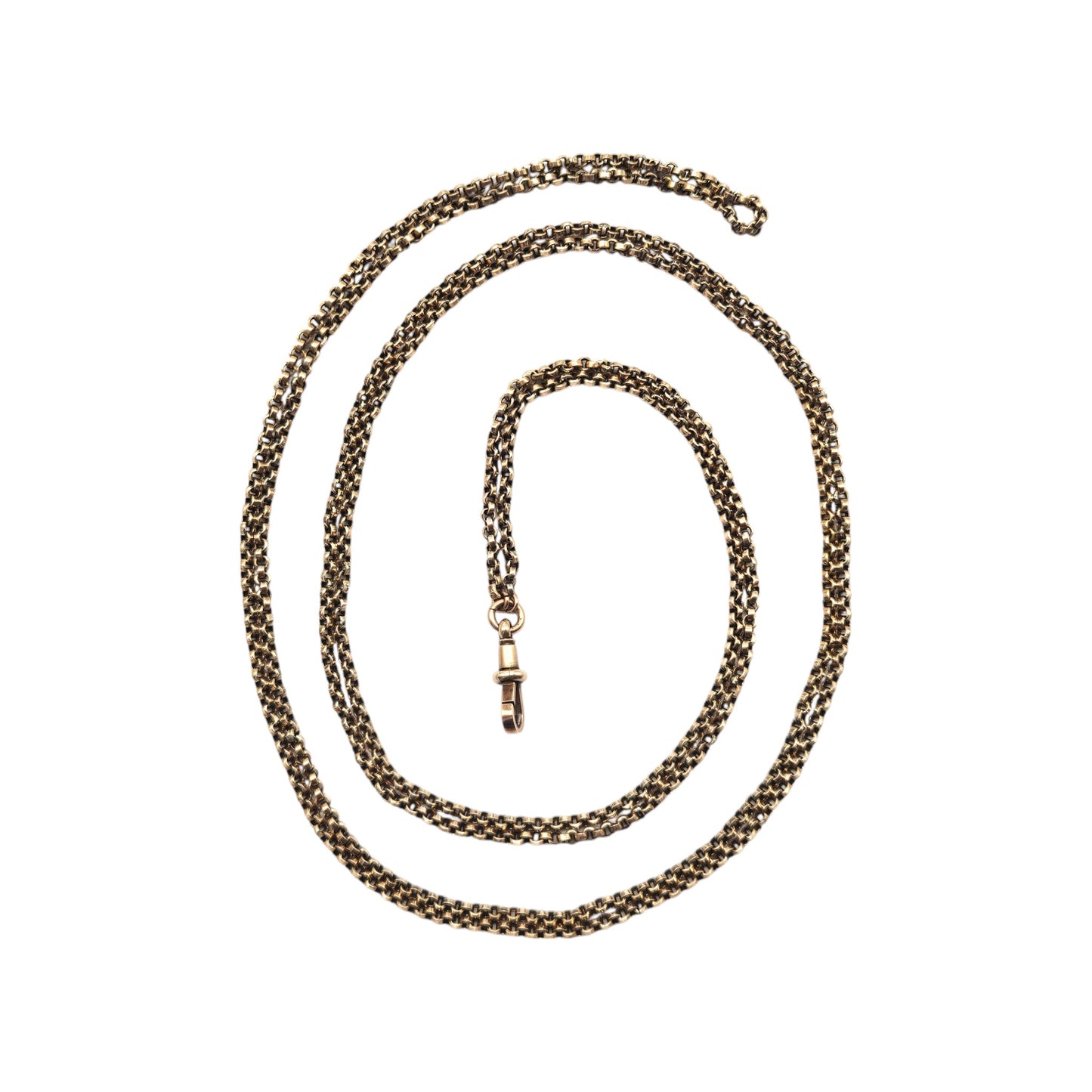 Antique 9ct Rose Gold Guard Chain c.1900 L 154 cm 22.6 g.