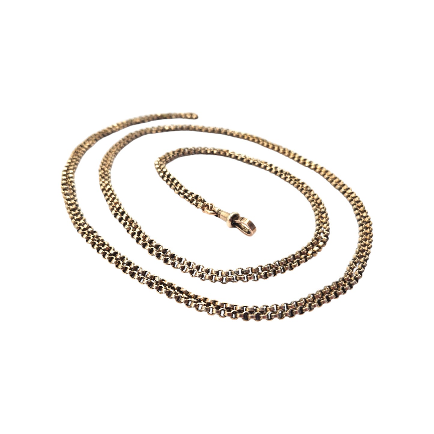 Antique 9ct Rose Gold Guard Chain c.1900 L 154 cm 22.6 g.