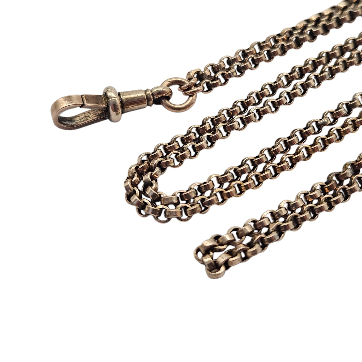 Antique 9ct Rose Gold Guard Chain c.1900 L 154 cm 22.6 g.