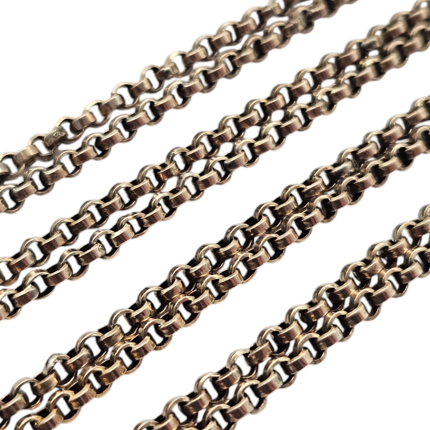 Antique 9ct Rose Gold Guard Chain c.1900 L 154 cm 22.6 g.