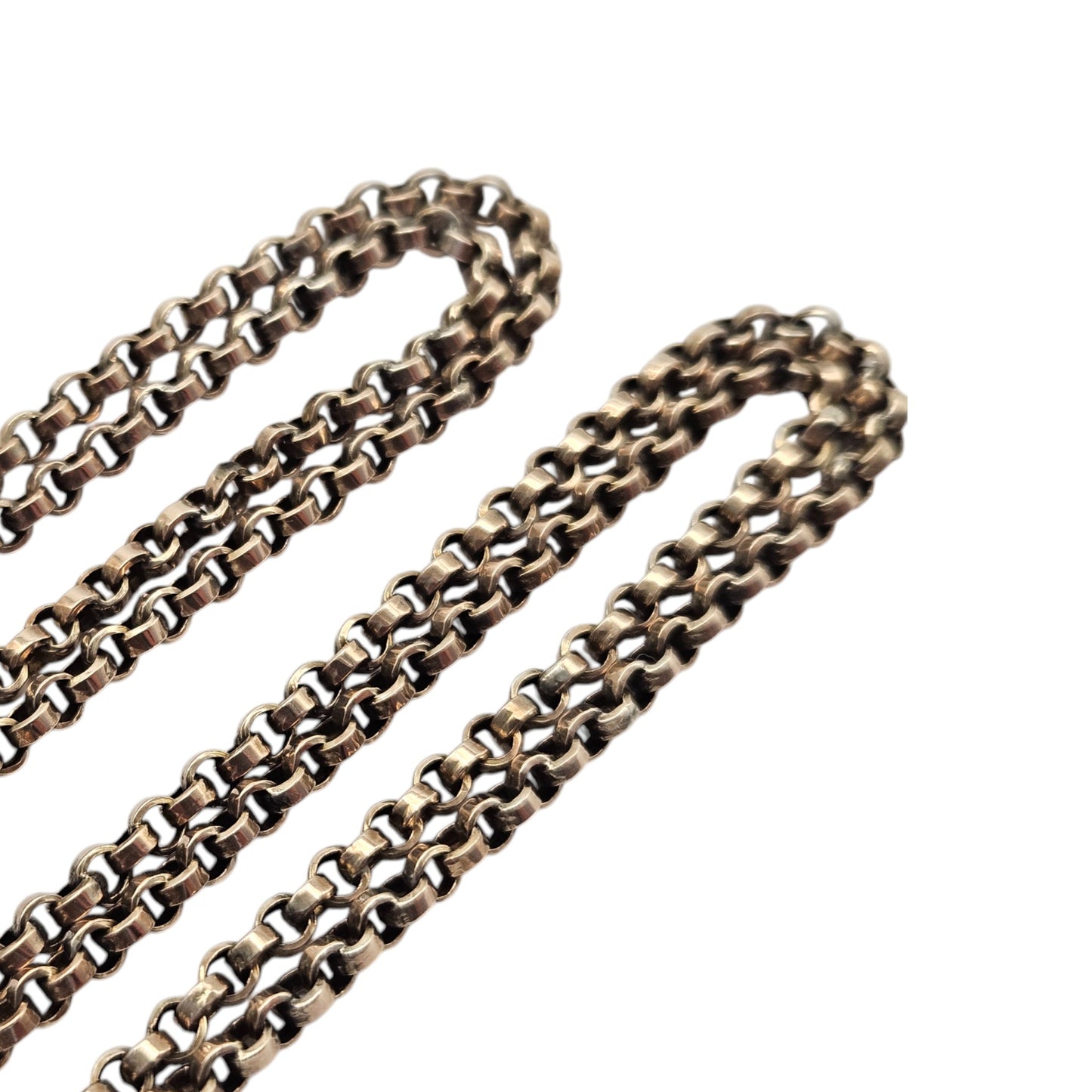 Antique 9ct Rose Gold Guard Chain c.1900 L 154 cm 22.6 g.