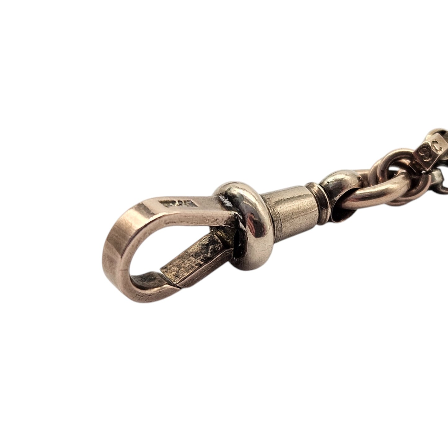 Antique 9ct Rose Gold Guard Chain c.1900 L 154 cm 22.6 g.