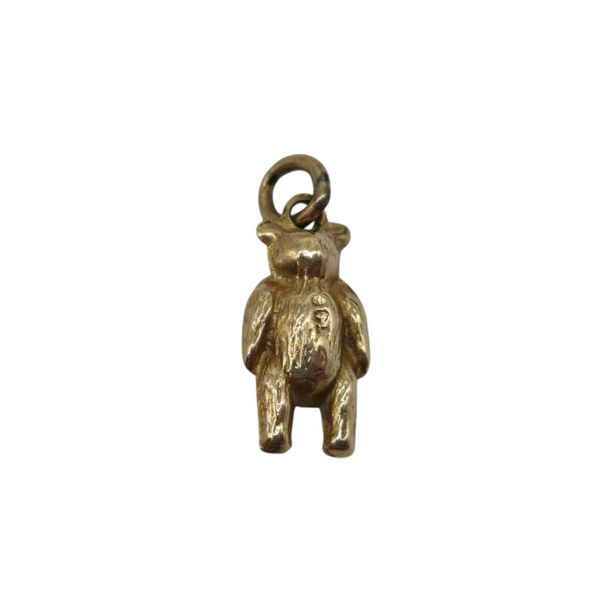 Antique 9ct Yellow Gold Teddy Bear Charm c.1900 L 1.1 cm 0.3 g.