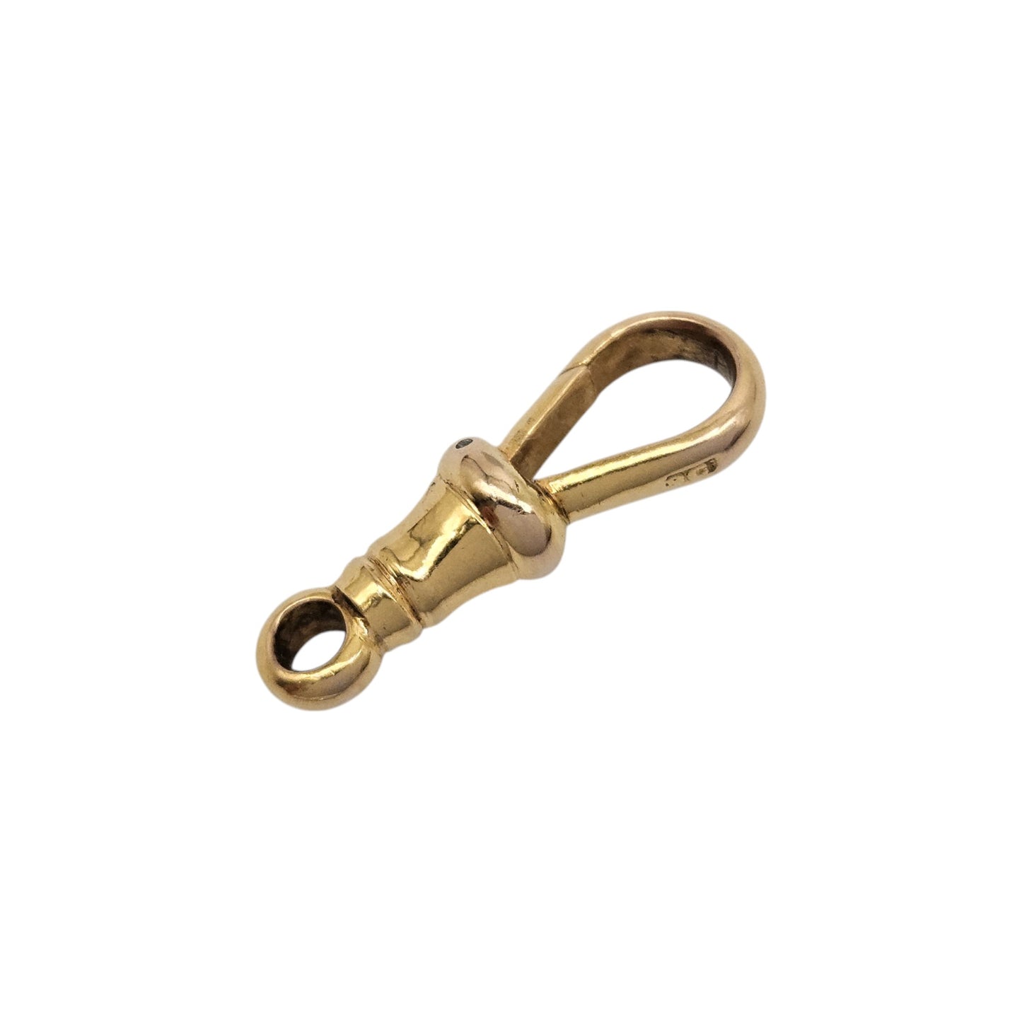 Antique 9ct Yellow Gold Dog Clip c.1900 L 1.9 cm 1.4 g.