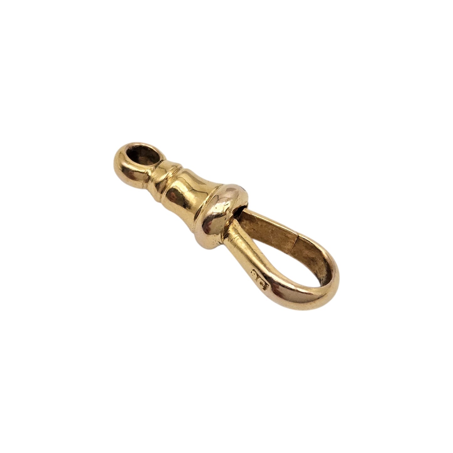 Antique 9ct Yellow Gold Dog Clip c.1900 L 1.9 cm 1.4 g.