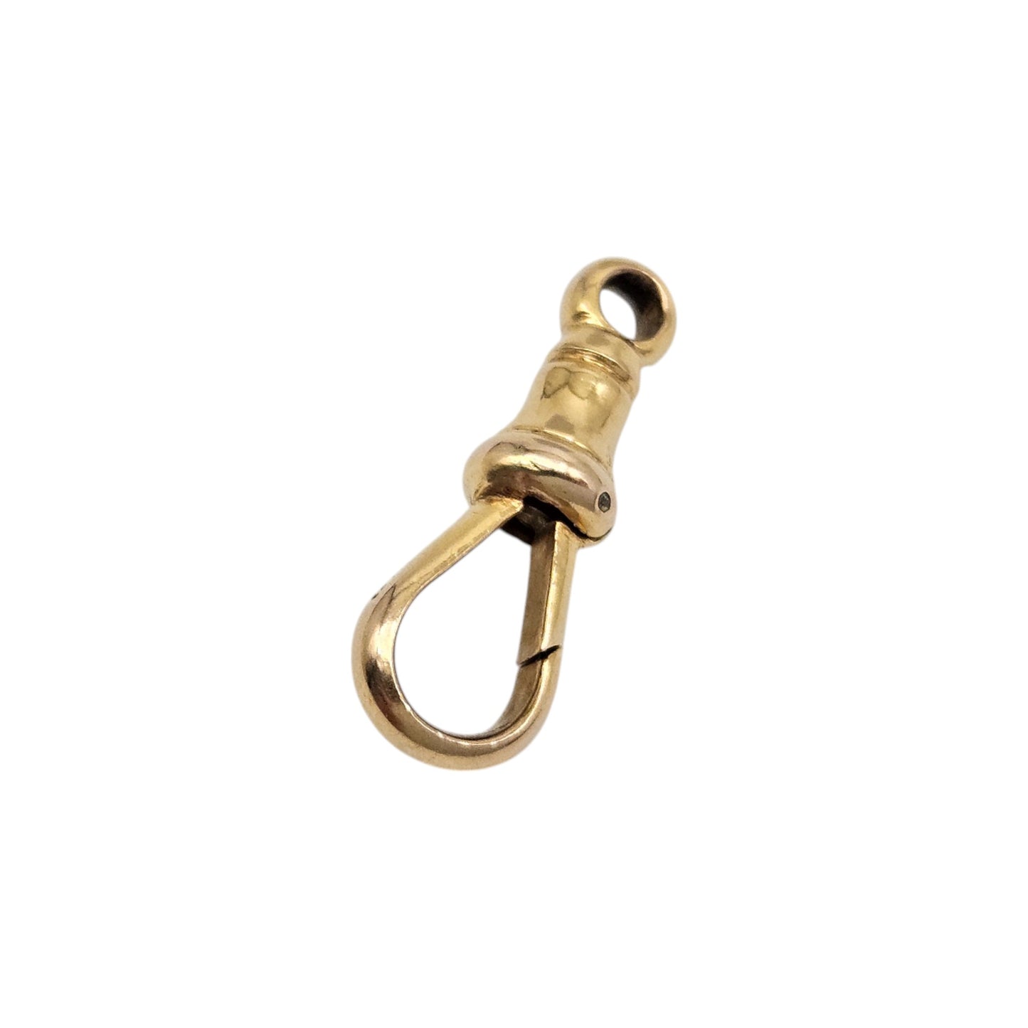 Antique 9ct Yellow Gold Dog Clip c.1900 L 1.9 cm 1.4 g.