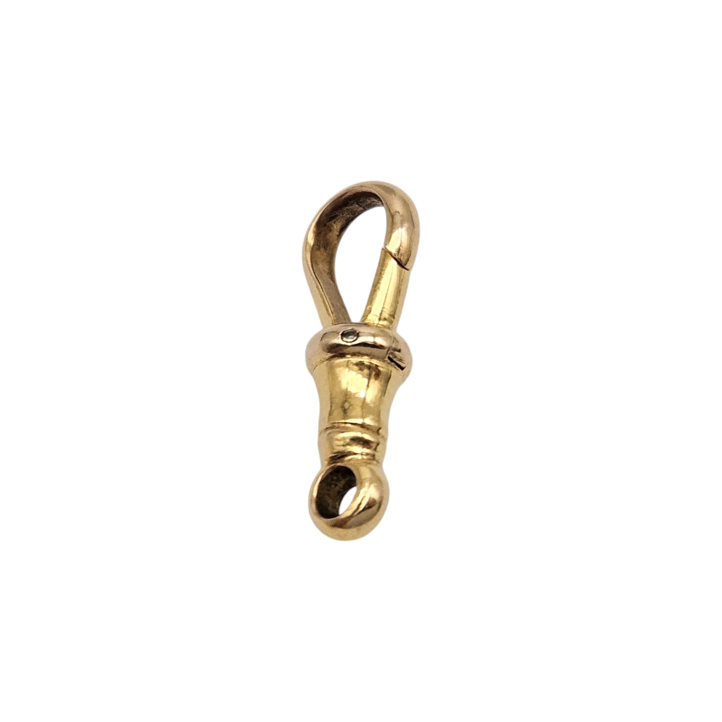 Antique 9ct Yellow Gold Dog Clip c.1900 L 1.9 cm 1.4 g.