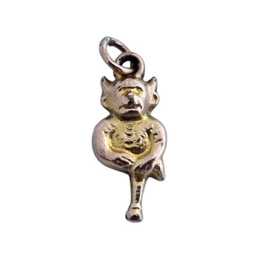 Antique 9ct Gold Imp or Pixie Charm c.1900 L 1.5 cm 0.5 g.