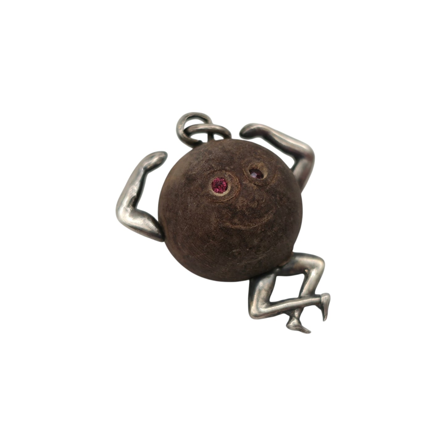 Antique Silver "Touch Wud" Lucky Charm
