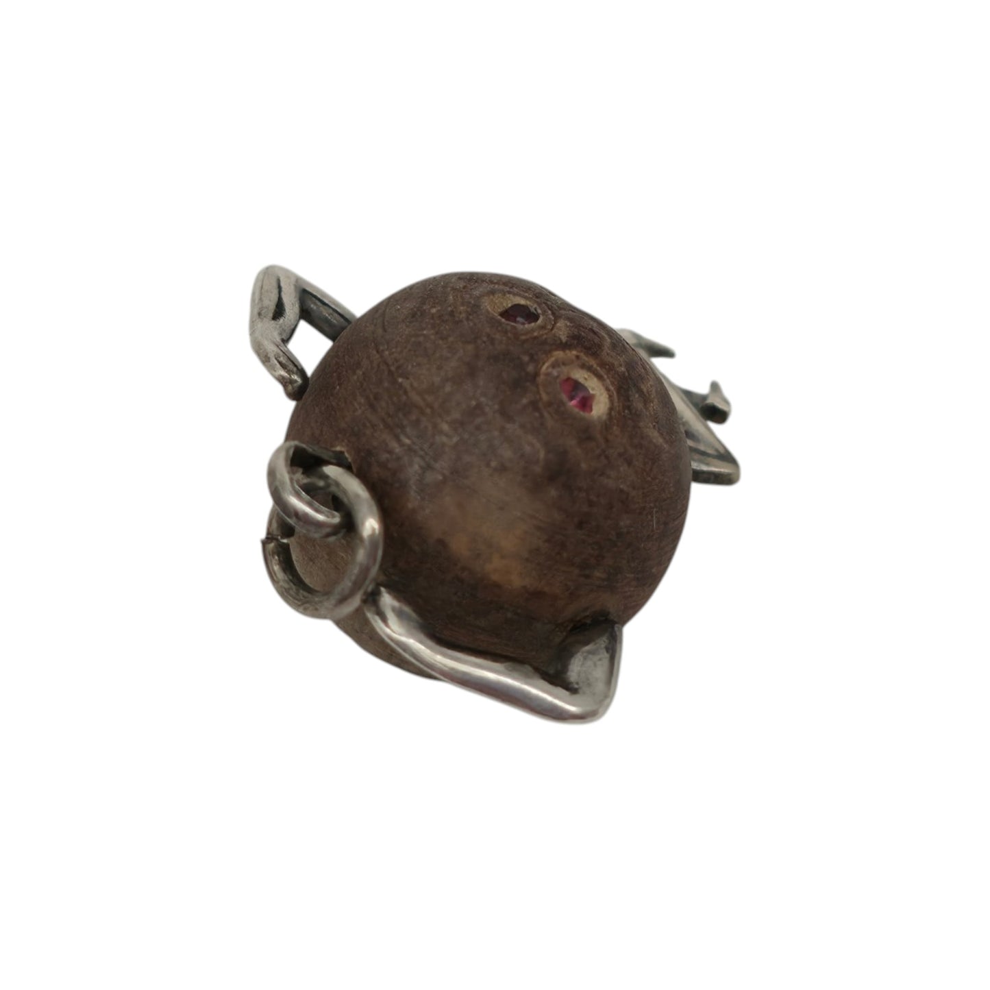Antique Silver "Touch Wud" Lucky Charm